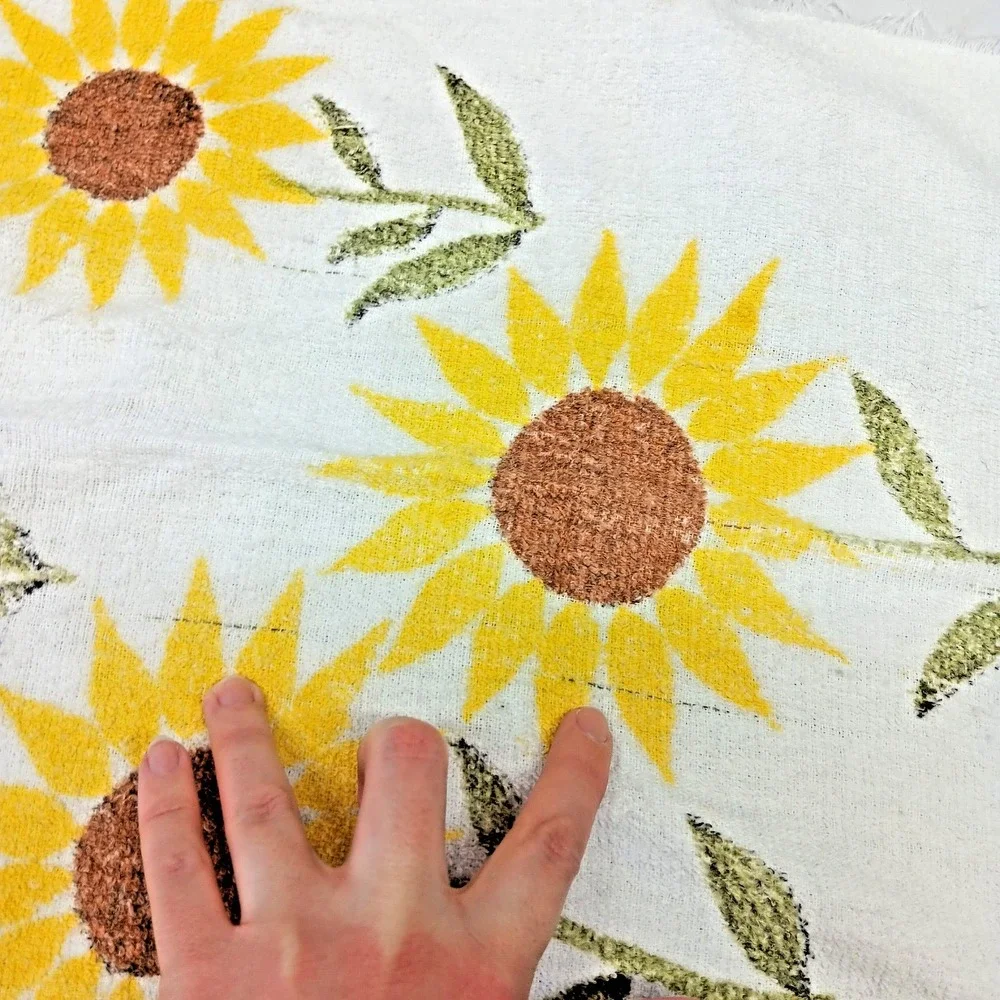 Cannon Vintage Hand Towels Floral Set of 4 All Cotton Made in‎ USA 14X21 Retro